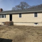 new vinyl siding before shutters were installed.