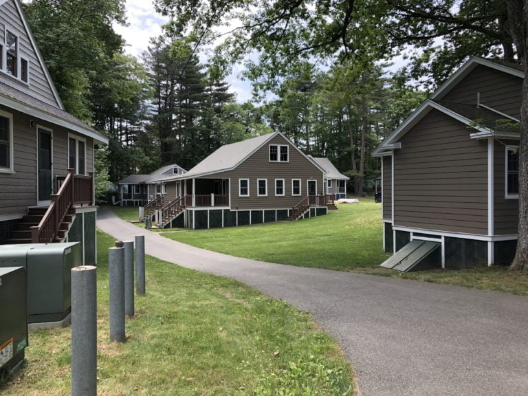 everlast advanced composite siding installed at Camp Wonderland in Sharon, Massachusetts