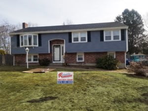 after photo of siding, window and door job in Stoughton MA