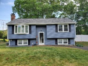 After photo of Andersen full view storm door and vinyl siding installation.