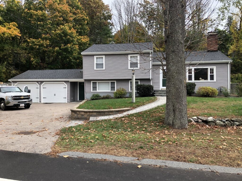 After photo of new siding in Medfield Massachusetts