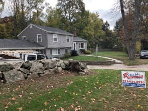 After photo showing new Granite Gray Certainteed vinyl siding