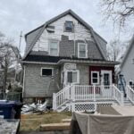 Inprogress photo of old wood siding.