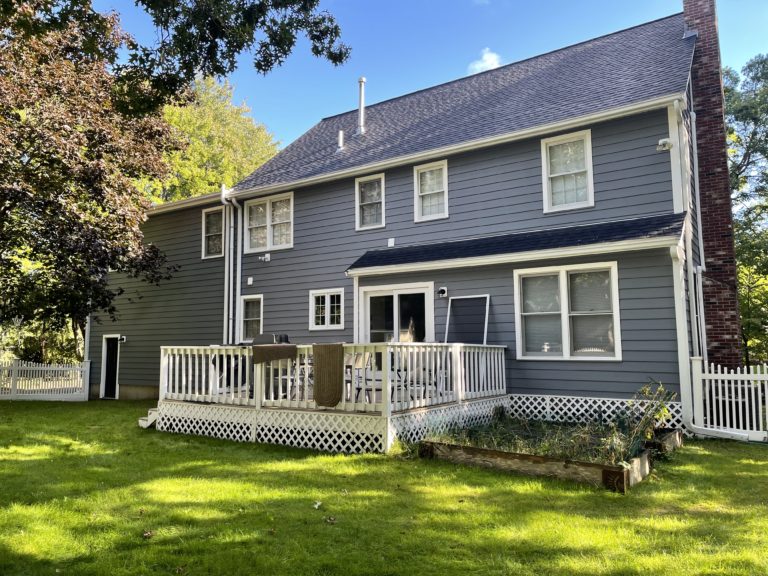 Flagstone Everlast Composite Siding Installation in Mansfield, Massachusetts