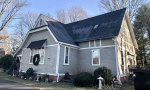 After photo of CertainTeed Landmark Pro roofing installation in East Bridgewater, MA