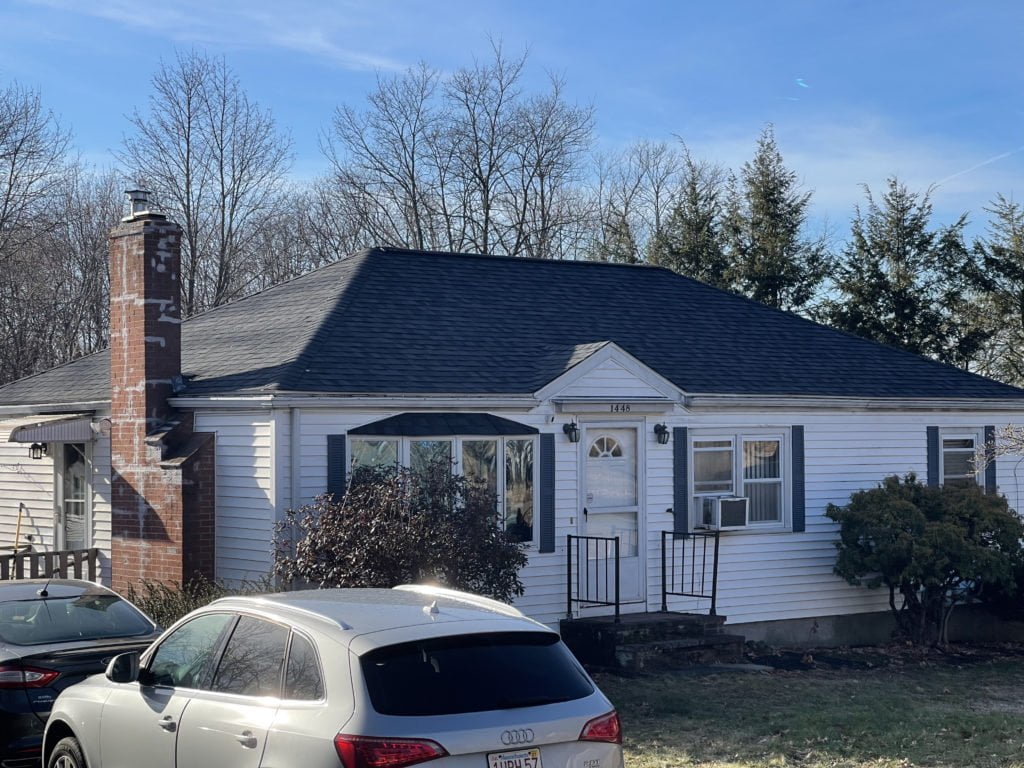 after photo showing the completion of new roofing installation