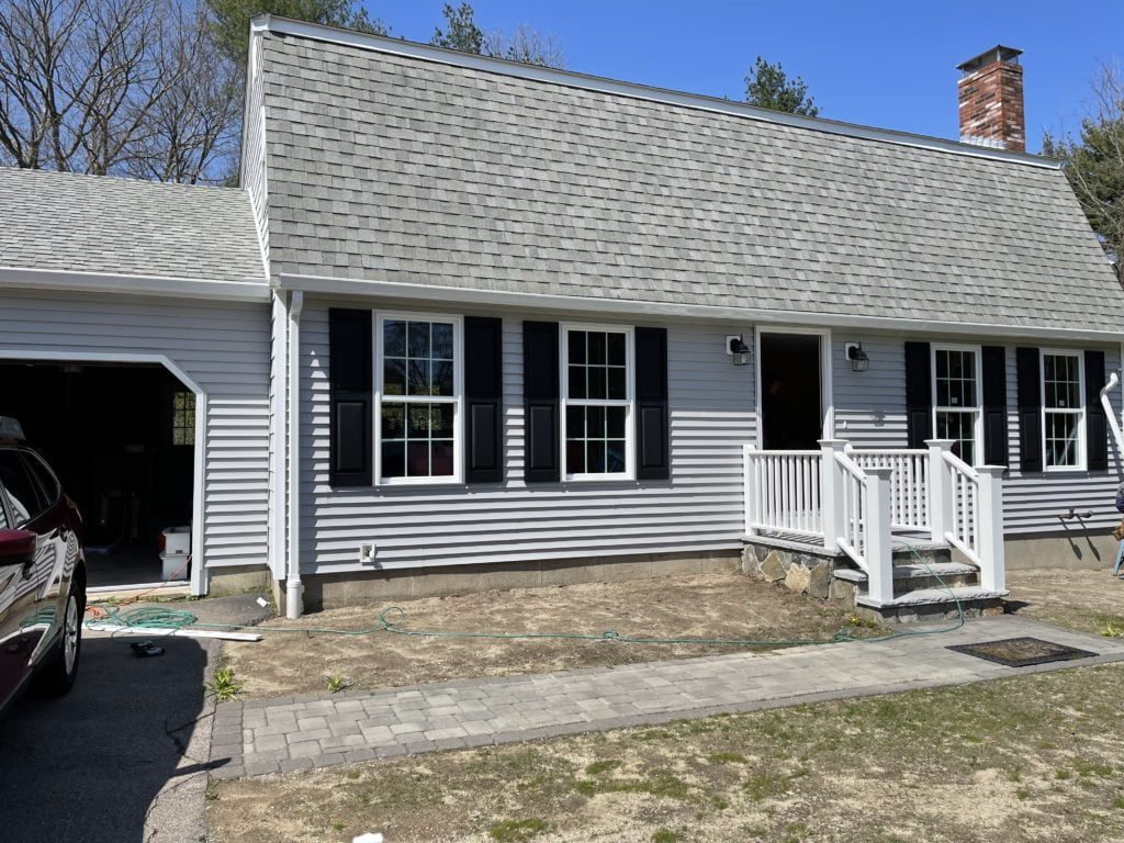 front elevation after window installation