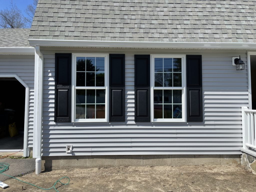 front elevation after installing Harvey Classic New Construction Windows