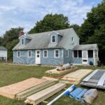 Before the exterior complete renovation in Walpole, MA