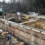 forms are set and concrete poured waiting for foundation walls to dry at our home addition project in stoughton, ma.
