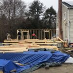 framing first floor at our atkinson ave stoughton, ma conventional house addition.