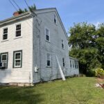 Inprogress and finished installation of energy efficient replacement windows in Norfolk, MA