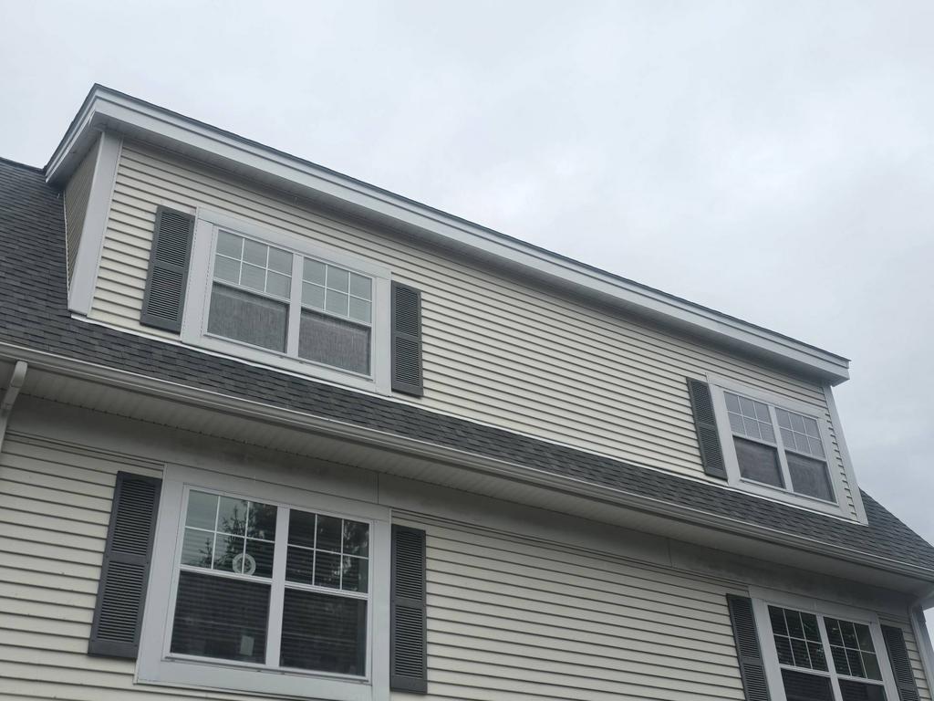 Aluminum fascia and trim installation at Charter Senior Living Dedham MA to prevent water intrusion and rot