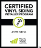 Vinyl Siding Institute certified vinyl siding installer
