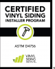 Vinyl Siding Institute certified vinyl siding installer